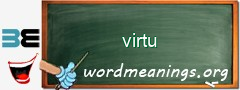 WordMeaning blackboard for virtu